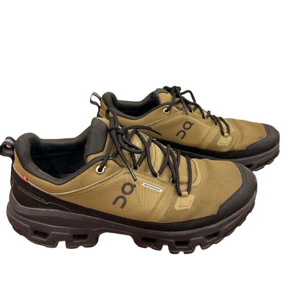 On Cloudrock Low Waterproof Men's Hiking Shoes Hunter/Black Men’s Size 11 Trail